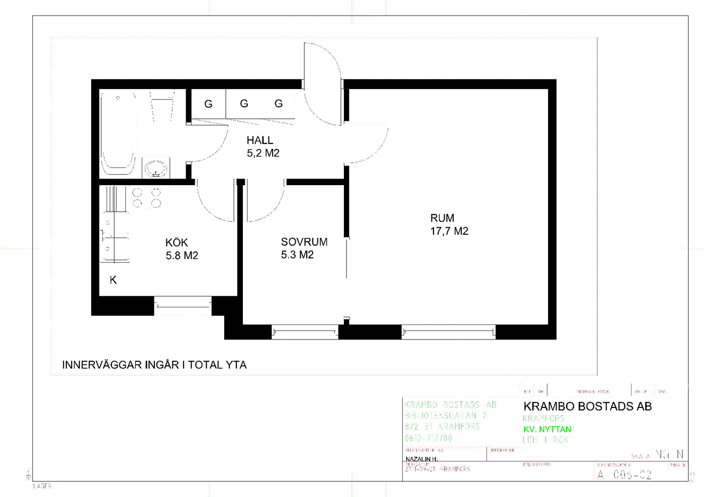 Biblioteksgatan 2 C, 872 30, KRAMFORS 3