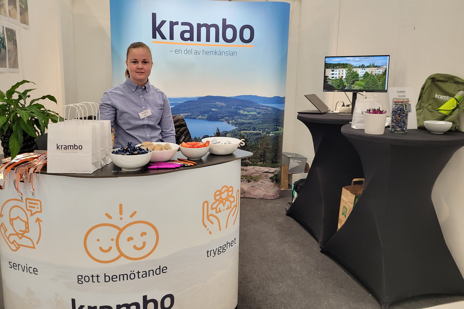 Krambos monter på företagsmässan